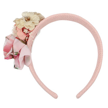 Girls Pink Floral Headband